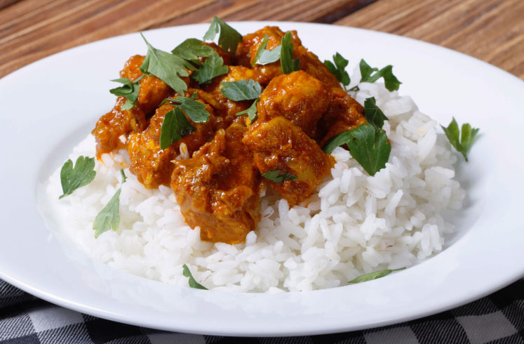 Chicken Curry over Basmati Rice - Old Man Chef